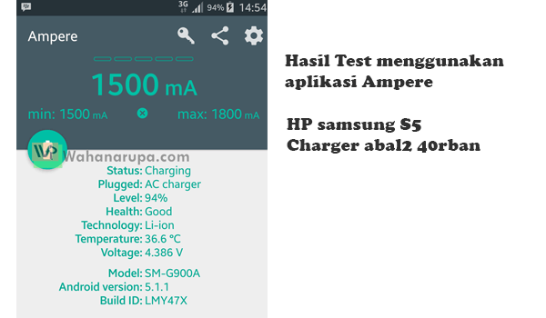 Dari informasi diatas, menggunakan charger abal-abal seharga 40ribuan